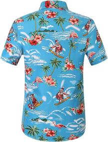 img 3 attached to 🌺 SSLR Flamingos Casual Hawaiian Men's Clothing and Shirts