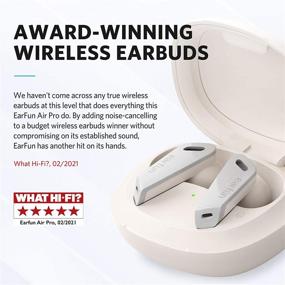 img 3 attached to EarFun Air Pro Wireless Earbuds: Hybrid Active Noise Cancelling, Bluetooth 5.0, 6 Mic ENC, Deep Bass, 32H Playtime, USB-C Charge, In-Ear Detection (White)