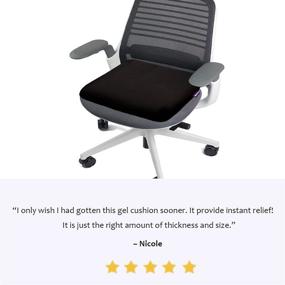 img 1 attached to Enhanced Purple Double Gel Seat Cushion Pillow - Office Chair and Car Egg Seat Cushion for Back, Coccyx & Tailbone Pain Relief - Pressure Reducing Honeycomb Design for Ultimate Comfort