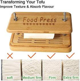 img 2 attached to 🎍 Bamboo Tofu Press Maker with Strainer and Water Collecting Tray - Effortlessly Remove Water from Tofu and Other Foods (Bamboo)