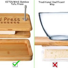 img 1 attached to 🎍 Bamboo Tofu Press Maker with Strainer and Water Collecting Tray - Effortlessly Remove Water from Tofu and Other Foods (Bamboo)