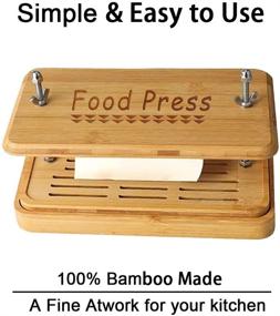 img 3 attached to 🎍 Bamboo Tofu Press Maker with Strainer and Water Collecting Tray - Effortlessly Remove Water from Tofu and Other Foods (Bamboo)