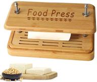 🎍 bamboo tofu press maker with strainer and water collecting tray - effortlessly remove water from tofu and other foods (bamboo) logo