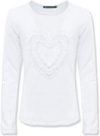 girls ruffled heart sleeve shirts girls' clothing logo