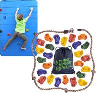 lil mountain 25pcs rock climbing holds: fun indoor/outdoor play-set for toddlers, kids, and adults. build jungle gym rock wall climbing, includes 8ft climbing rope and mounting hardware logo