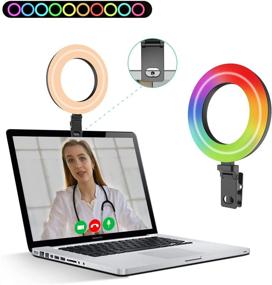 img 4 attached to TODI 6'' RGB Ring Light Kit - Enhance Online Meetings, Live Streaming & Video Recording with Remote Working/Zoom Lighting/YouTube Compatibility