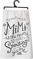 lol made you smile dish towel by primitives by kathy, 28 x 28 inches - mimi is the name logo