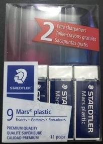 img 1 attached to 🖍️ Набор Staedtler-Mars 11 предметов: 9 пластиковых стиралок Mars + 2 точилки - 52650WP9P