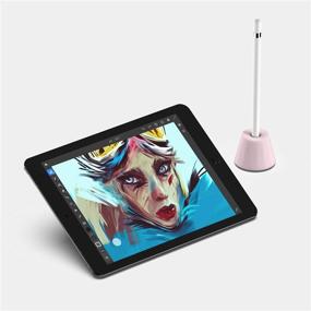 img 1 attached to UPPERCASE Designs NimbleStand Vertical Stand Compatible With Apple Pencil With/Without Sleeve Or Grip (Pink)