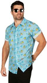 img 1 attached to 🦆 Mens Rubber Ducky Hawaiian Shirt: A Quirky Fashion Choice for Men's Clothing