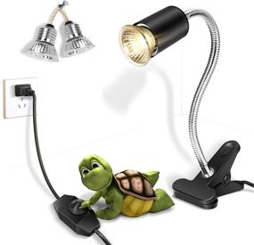 img 4 attached to 🔆 Fischuel Reptile Heat Lamp: Adjustable Basking Lamp with Clamp, UVA/UVB Light, and Dimmable Switch - Perfect for Aquariums (Bulb Included)