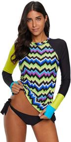 img 3 attached to Womens Sleeves Athletic Tankini Swimsuit