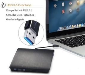 img 3 attached to Ultra Slim USB 3.0 External CD Drive - High-Speed Data Transfer External DVD CD Drive - CD DVD RW/DVD CD ROM Drive/Writer/Rewriter - USB CD Burner for Laptop, Desktop, Notebook