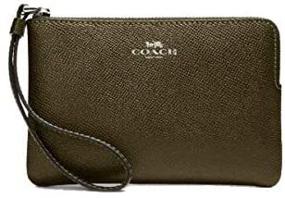 img 1 attached to 👛 Stylish COACH WOMENS Canvas Leather Corner Zip Wristlet: A Perfect Accessory for On-the-Go Women
