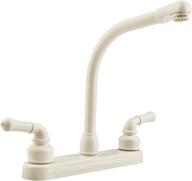 🚰 dura faucet df-pk210c-bq hi-rise rv kitchen sink faucet with classical levers in bisque parchment: enhanced style and functionality for your rv kitchen sink logo