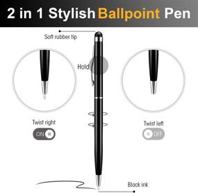 img 2 attached to ✍️ UROPHYLLA Universal 2-in-1 Stylus Pens: Premium Stainless-Steel Stylist Pens for iPad, iPhone, Android Tablets & more - Pack of 10 (5 Black, 5 Silver)