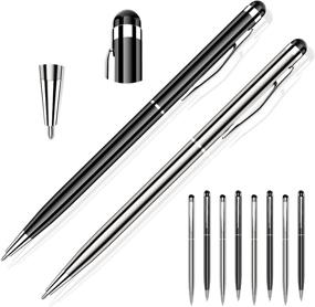 img 4 attached to ✍️ UROPHYLLA Universal 2-in-1 Stylus Pens: Premium Stainless-Steel Stylist Pens for iPad, iPhone, Android Tablets & more - Pack of 10 (5 Black, 5 Silver)