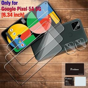 img 2 attached to 📱 Ferilinso Google Pixel 5a 5G 2021 Screen Protector - 3 Pack HD Tempered Glass with Camera Lens Protector - Case Friendly, Bubble Free, Easy Installation [Not Fit Pixel 5 2020]