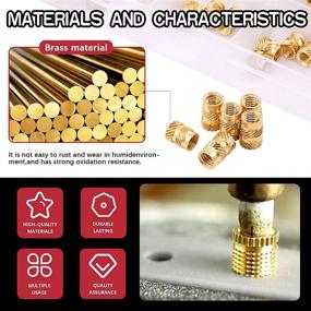 img 1 attached to Ultimate Assortment Kit of Hilitchi 300Pcs Brass Knurled Nuts for 3D Printers and Various Projects - Threaded Heat Embedment Nuts for Enhanced Printing Performance