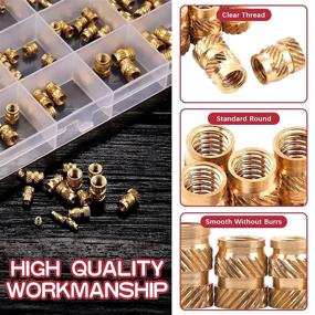 img 2 attached to Ultimate Assortment Kit of Hilitchi 300Pcs Brass Knurled Nuts for 3D Printers and Various Projects - Threaded Heat Embedment Nuts for Enhanced Printing Performance