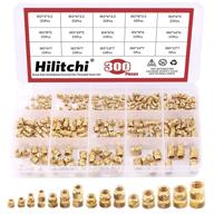 ultimate assortment kit of hilitchi 300pcs brass knurled nuts for 3d printers and various projects - threaded heat embedment nuts for enhanced printing performance logo