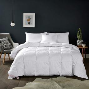 img 4 attached to Maple Down Soft Twin Size Comforter Duvet Insert - Down Alternative Quilted with Corner Tabs - Lightweight All-Season Bedding - Machine Washable (White 68”x90”)