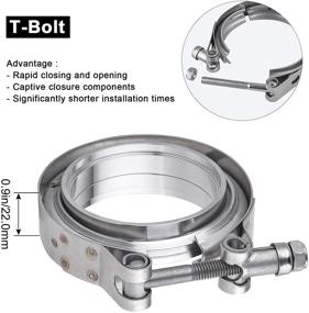 img 3 attached to 🔩 EVIL ENERGY 3 Inch Stainless Steel Exhaust V Band Clamp: Durable Male Female Flange for Optimum Performance