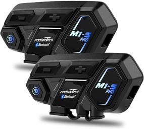 img 4 attached to Fodsports M1S Pro 2000м: Водонепроницаемый мотоциклетный Bluetooth-интерком с 8-групповой связью для 🏍️ - Наушники Универсальная беспроводная интерфония (громкой связью/стерео музыкой/навигацией ГЛОНАСС/2 штуки)