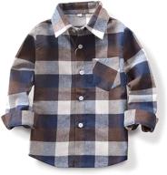 flannel shirt for kids: long sleeve button down plaid tops for little boys, girls, and babies logo