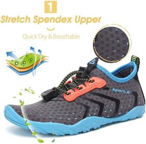 img 3 attached to SAGUARO Water Shoes: Premium Barefoot Aqua Footwear for Men, 👣 Women, and Kids - Perfect for Beach, Swimming, and Gym Activities