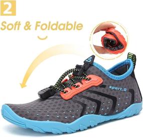 img 2 attached to SAGUARO Water Shoes: Premium Barefoot Aqua Footwear for Men, 👣 Women, and Kids - Perfect for Beach, Swimming, and Gym Activities