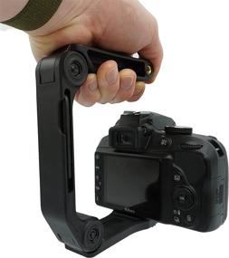 img 4 attached to 📷 Efficient GENS Handheld Camera Stabilizer Grip - Versatile U-Shaped Handle for DSLR, Mirrorless, & Video Cameras - 1/4"-20 Threaded Insert with Enhanced Stability - Convenient Foldable Design and Bonus Mounting Holes for Accessories