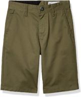 👦 boys' volcom little frickin charcoal heather clothing and shorts logo