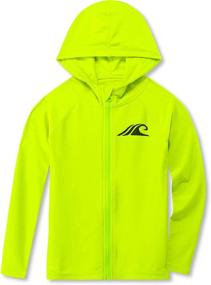 img 4 attached to 👕 TSLA UPF 50+ Long Sleeve Sun Protection Hoodie with Zip Front - Performance UV/SPF Shirt & Swimwear Swimsuit Top