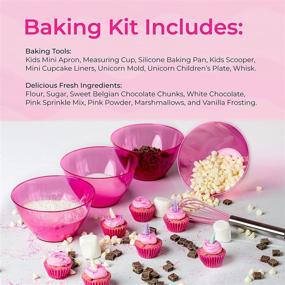 img 1 attached to 🦄 Cookie Cups The Unicorn Kids Baking Set - Complete Baking Accessories and Equipment for Girls and Boys - Baking Kit for 3 Years and Up