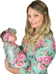 img 3 attached to Matching Baby Swaddle Blanket Set - Perfect for Moms - Kids' Home Store