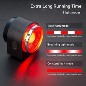 img 2 attached to Onvian 2 in 1 Smart Bike Tail Light: Ultra Bright 115db Anti-Theft Motorcycle Bike Alarm with Remote, Waterproof Bicycle Security Cycling Alarm Vibration Sensor