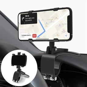 img 4 attached to 📱 Universal Car Phone Mount, 360 Degree Rotation Adjustable Phone Holder for 4 to 7 inch Smartphones – Compatible with iPhone 11/12 Pro Max XS Max XR 8 8Plus 7, Samsung Galaxy S10 S9 S8, LG and More