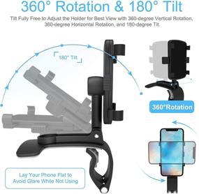 img 3 attached to 📱 Universal Car Phone Mount, 360 Degree Rotation Adjustable Phone Holder for 4 to 7 inch Smartphones – Compatible with iPhone 11/12 Pro Max XS Max XR 8 8Plus 7, Samsung Galaxy S10 S9 S8, LG and More