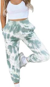 img 4 attached to High Waisted Jogger Sweats for Teen Girls and Women - Summer Workout Baggy Yoga Pants with Cinch Bottom Trousers