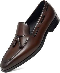 img 4 attached to Alipasinm Loafers Leather Formal 12