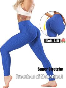 img 2 attached to SEASUM Women's High Waisted Yoga Pants with Butt Lifting Scrunch Booty - Tummy Control, Anti Cellulite & Textured Tights