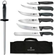 🔪 victorinox vn46137 swiss army fibrox pro ultimate bbq competition set with knife roll - 8-piece cutlery logo