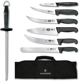 img 1 attached to 🔪 Victorinox VN46137 Swiss Army Fibrox Pro Ultimate BBQ Competition Set with Knife Roll - 8-Piece Cutlery