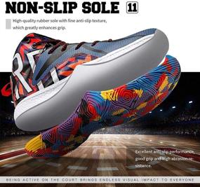 img 1 attached to ASHION Basketball High Top Sneakers: Non Slip Athletic Shoes for Girls