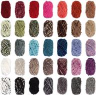 🧶 jubileeyarn pom pom fishnet yarn - 70% acrylic 30% polyamide - 100g/skein - variety pack - 3 skeins: buy now for creative knitting and crochet projects! logo