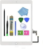 📱 zentop white ipad 5 2017 9.7 inch touch screen digitizer assembly replacement with home button—camera bracket—adhesive—tool repair kit logo