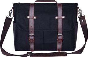 img 1 attached to Messenger Briefcases Lightweight Resistant Crossbody Laptop Accessories for Bags, Cases & Sleeves