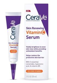 img 4 attached to 🍊 CeraVe Vitamin C Serum: Skin Brightening with 10% Pure Vitamin C, Hyaluronic Acid, Fragrance-Free, 1 Fl. Oz