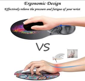 img 2 attached to 🐘 Ergonomic Mouse Pad with Wrist Support, Non-Slip Base, Cute Elephant Design - Large Office Desk Accessories for Women and Girls